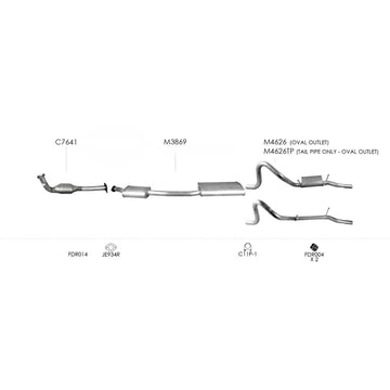 Redback Muffler for Ford Falcon (08/1994 - 09/2002), Fairmont (01/1994 - 01/2001) - Brixton 4x4 - Buy Online Now!